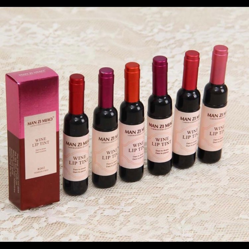 🍷 MAN ZI MIAO 6 PACK  PACKAGED WINE LIP TINTS 🍷